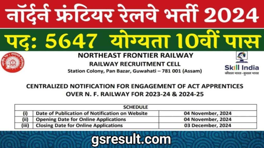 Railway NFR Bharti 2024