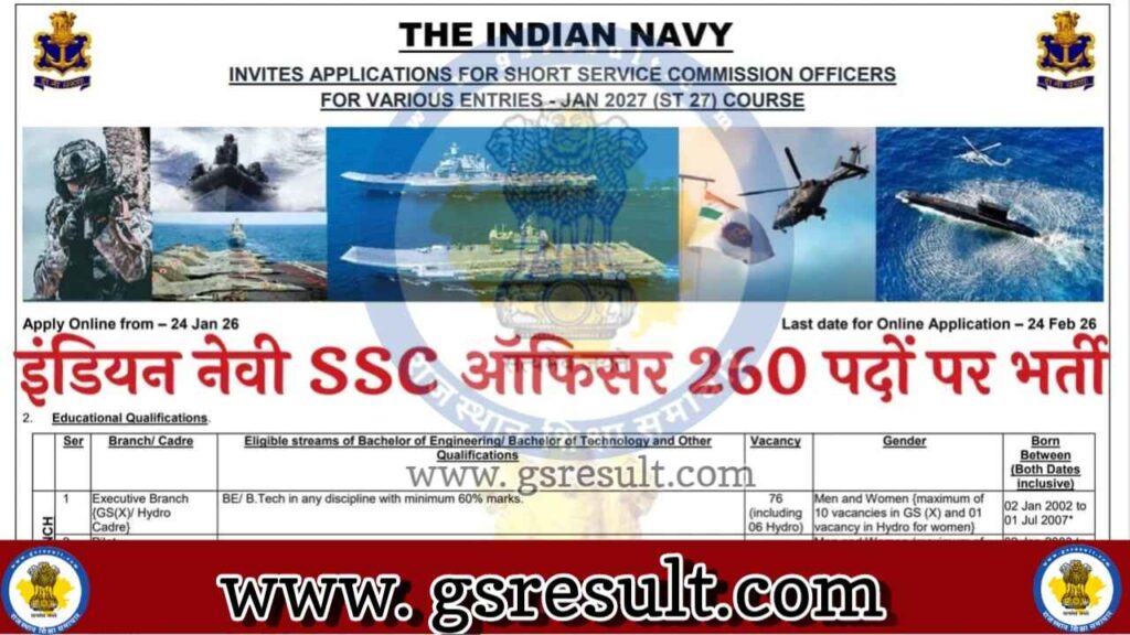 Indian Navy SSC Officer Bharti 2026
